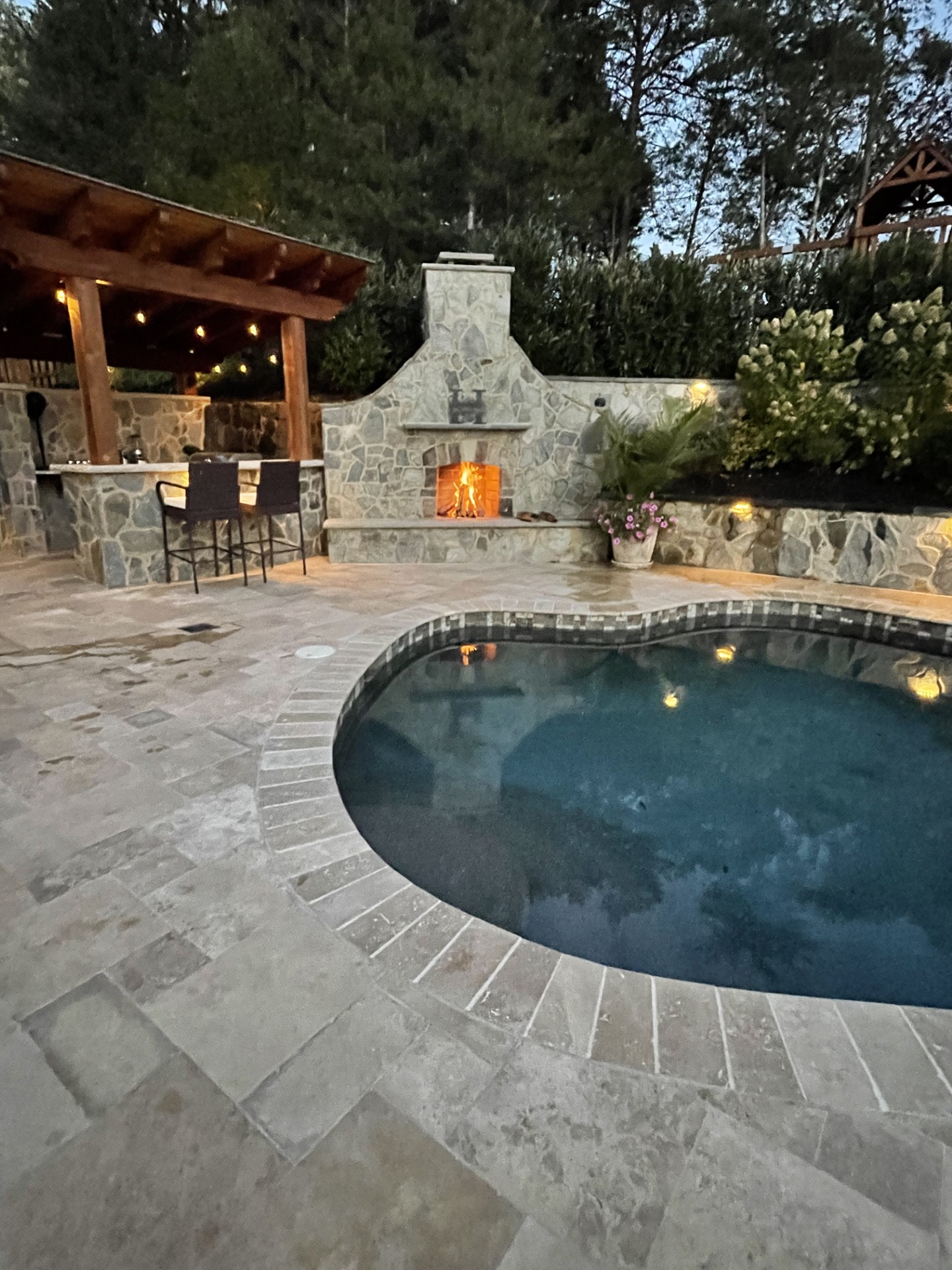 Residential concrete patio